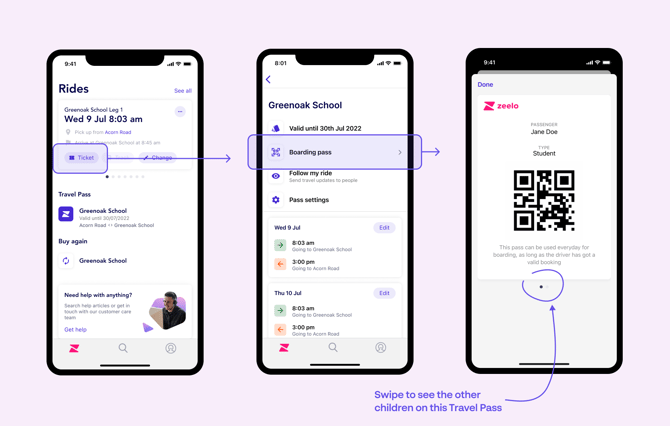 Access boarding pass