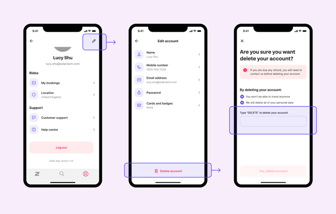 Delete account - iOS-1
