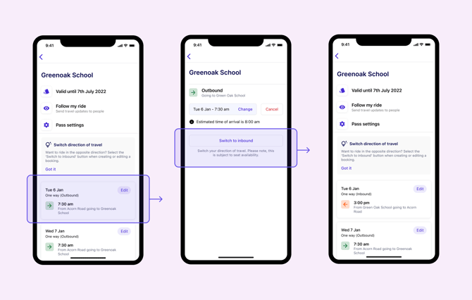 Manage booking - One way pass