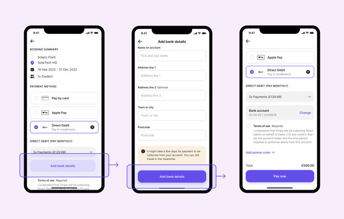 Setup Direct Debit